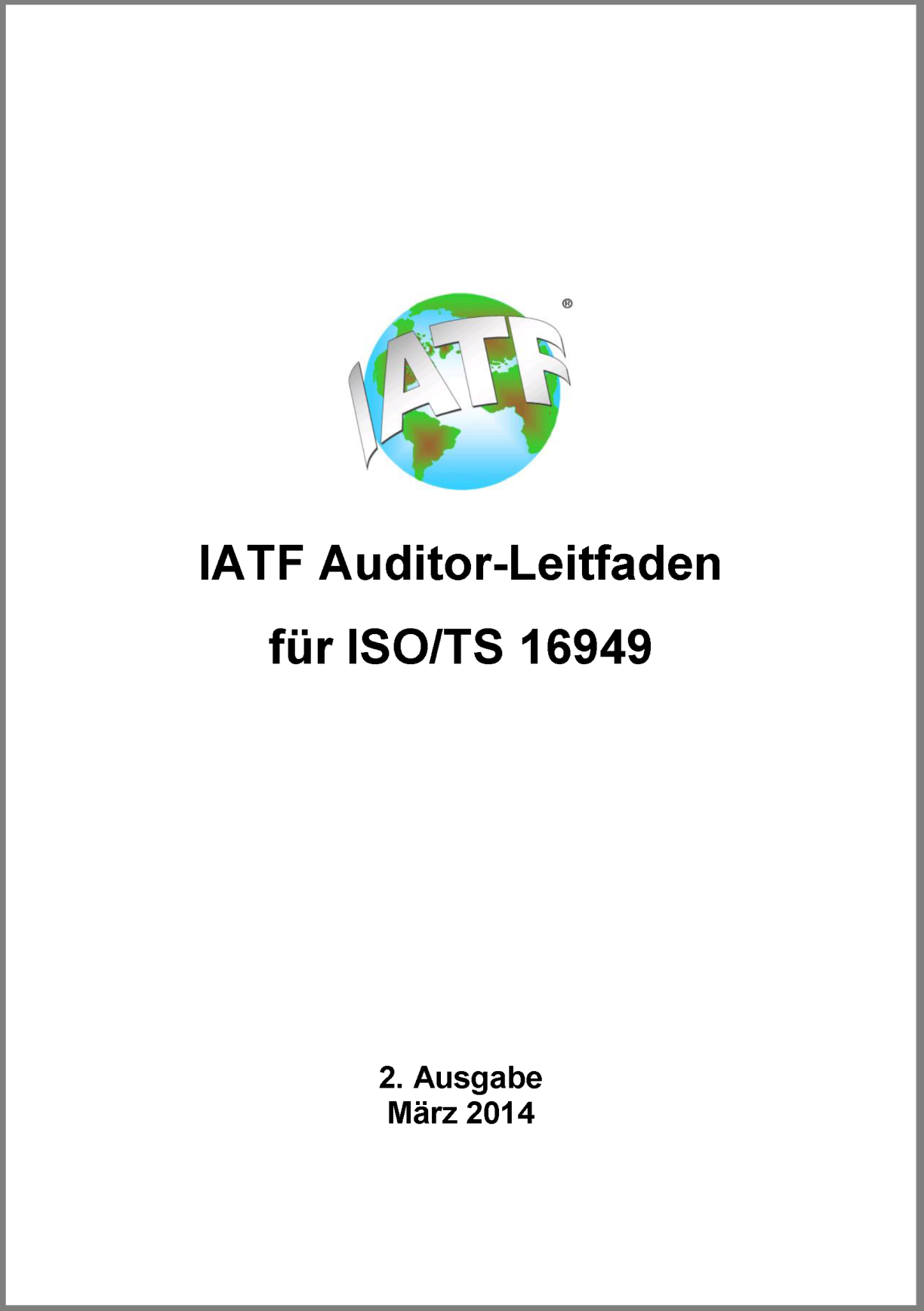 Bild von IATF Auditor-Leitfaden 2014